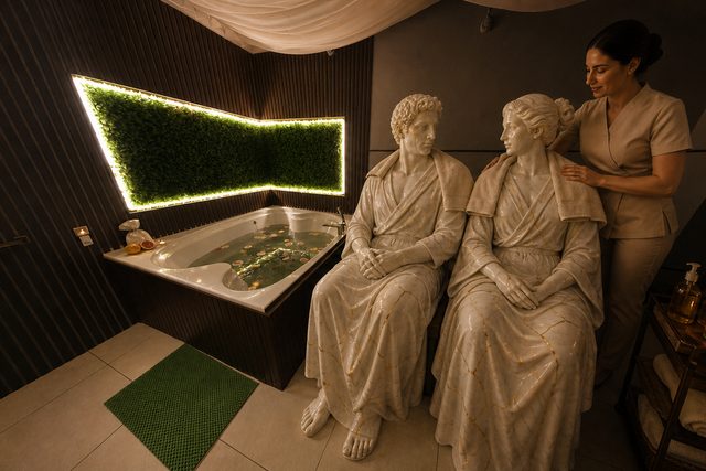 Парный SPA-ритуал с тёплыми компрессами в интерьере Pandora